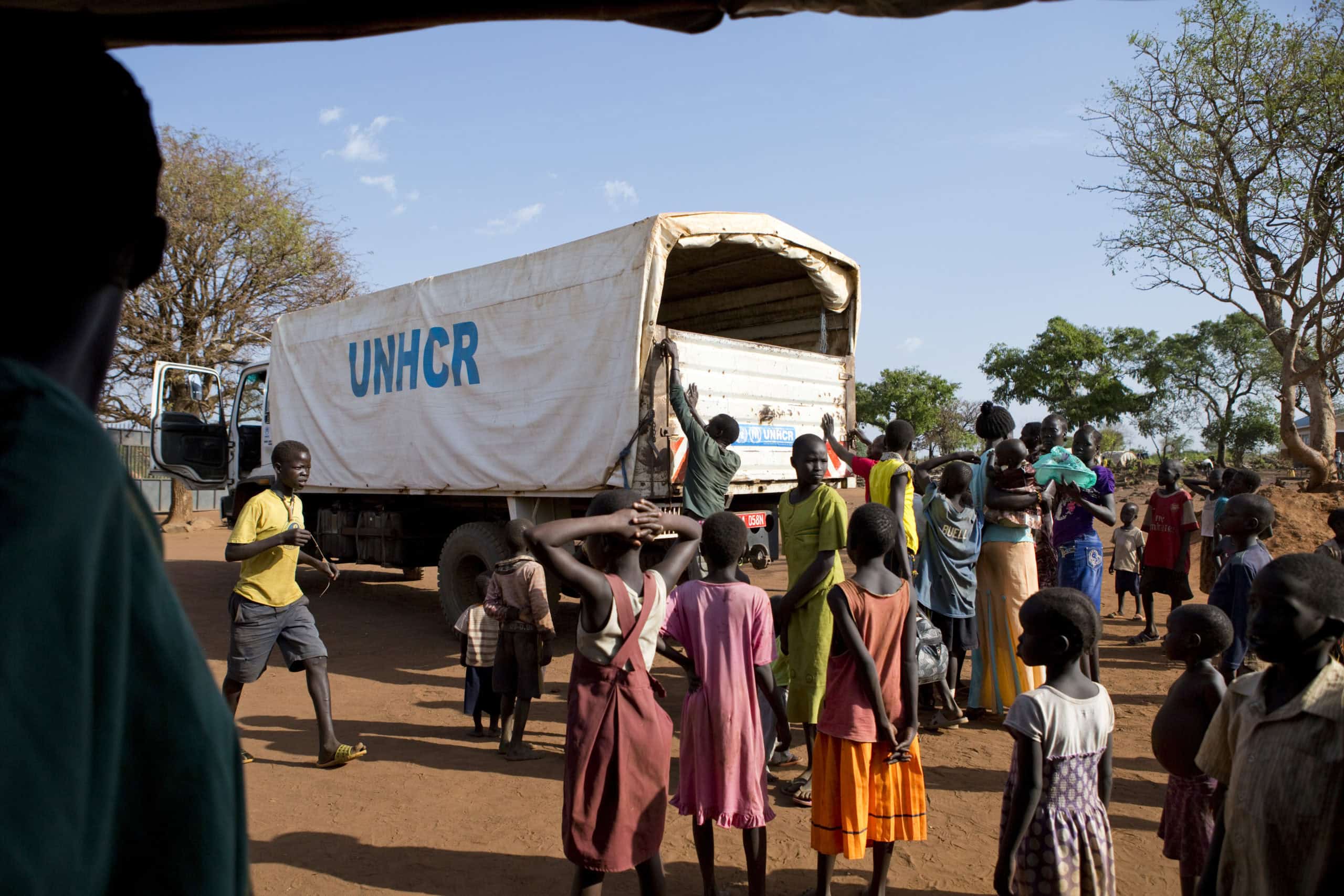 Sør-sudanske flyktninger ankommer Uganda